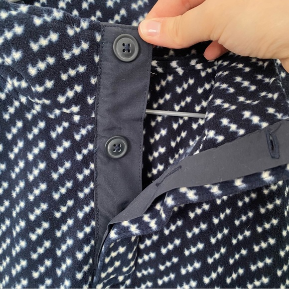 L.L Bean Mens Navy Blue Patterned Fleece Buttoned Sweatshirt Size XL - Picture 7 of 14